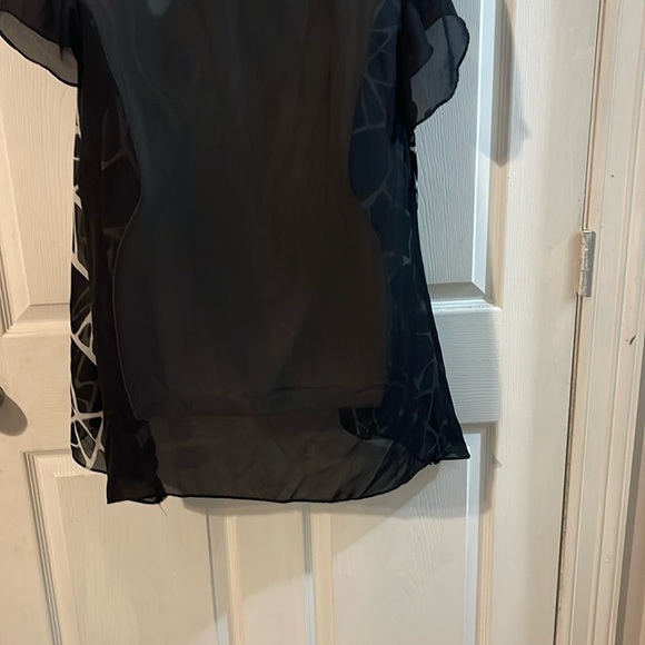 Cato Black and White Geometric Blouse - Picture 2 of 10